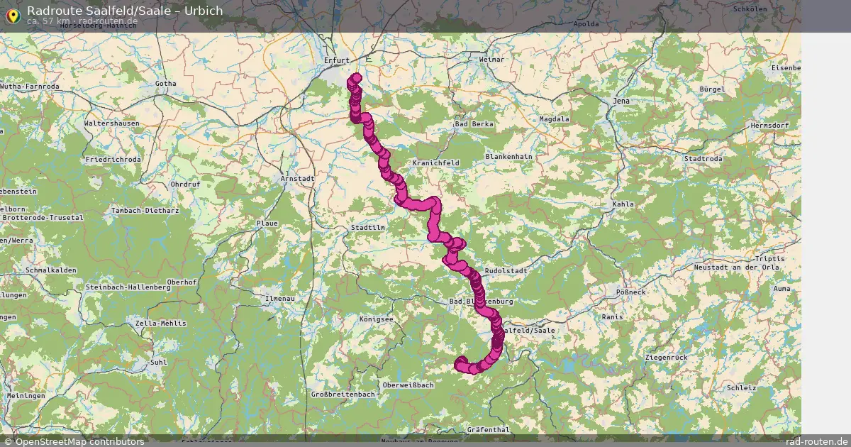 Radtour Saalfeld Saale – Urbich
