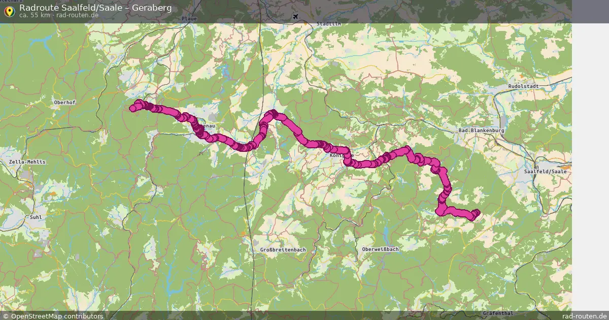 Radtour Saalfeld Saale – Geraberg