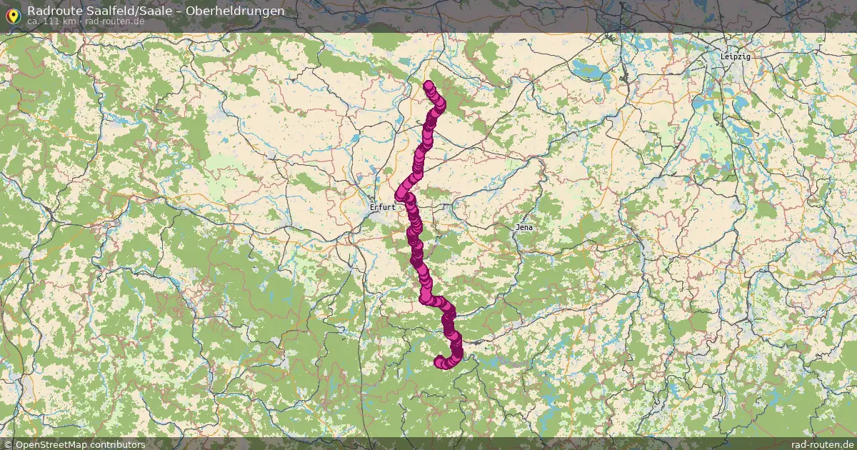 Radtour Saalfeld Saale – Oberheldrungen