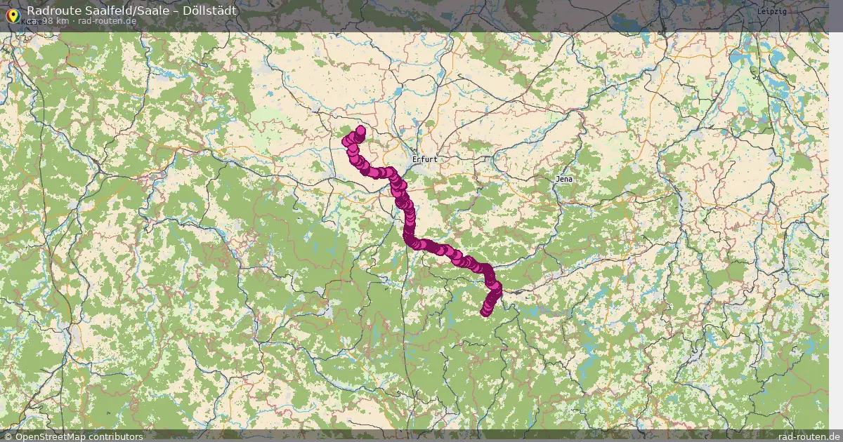 Radtour Saalfeld Saale – Döllstädt