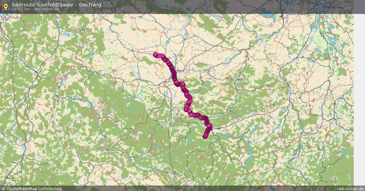 Radtour Saalfeld Saale – Dachwig