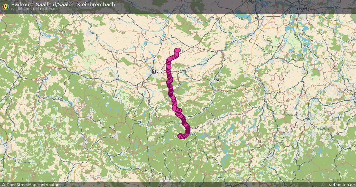 Radtour Saalfeld Saale – Kleinbrembach