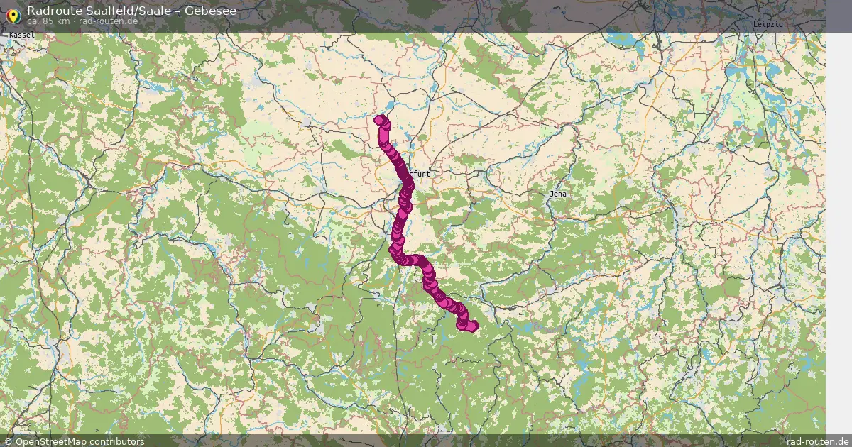 Radtour Saalfeld Saale – Gebesee