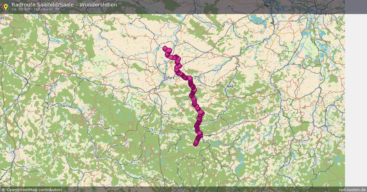 Radtour Saalfeld Saale – Wundersleben