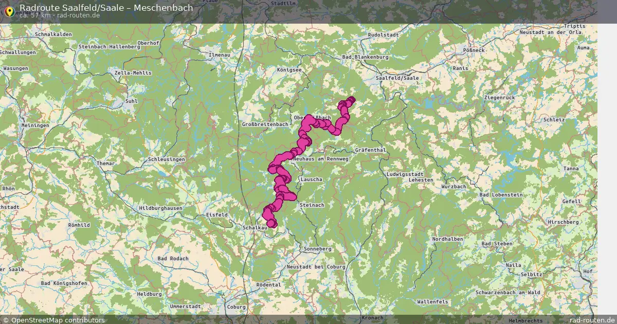 Radtour Saalfeld Saale – Meschenbach