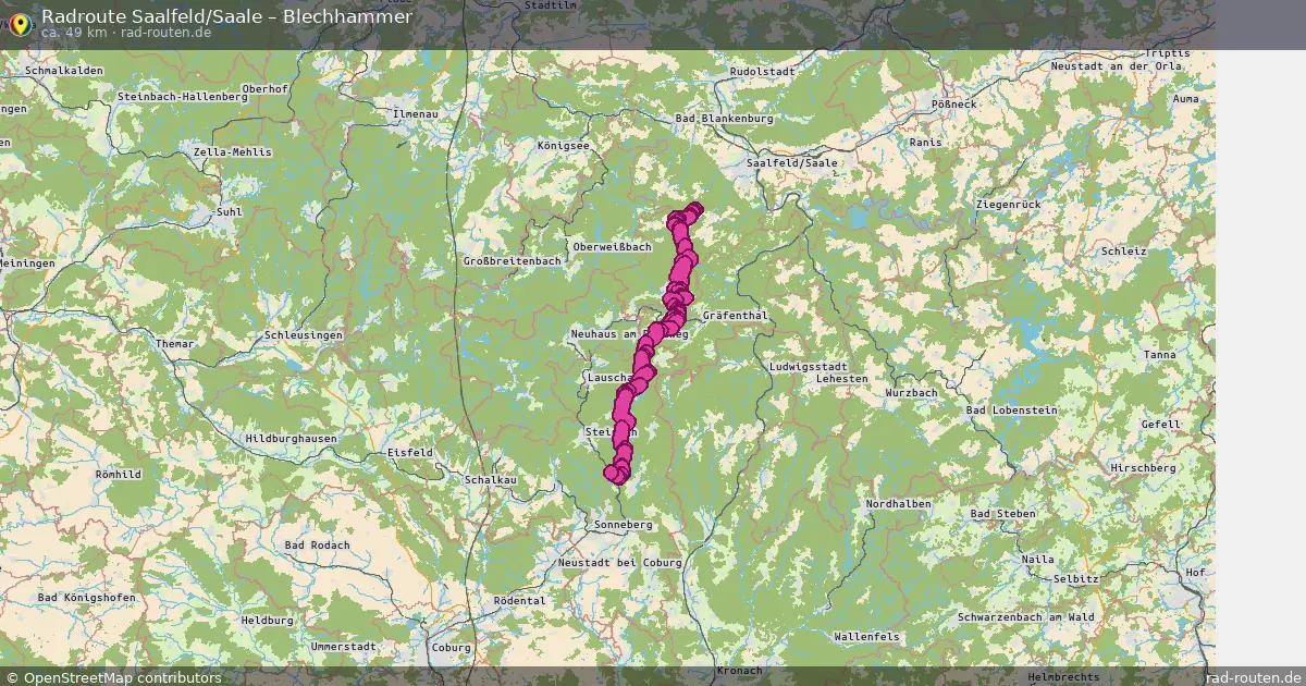 Radtour Saalfeld Saale – Blechhammer