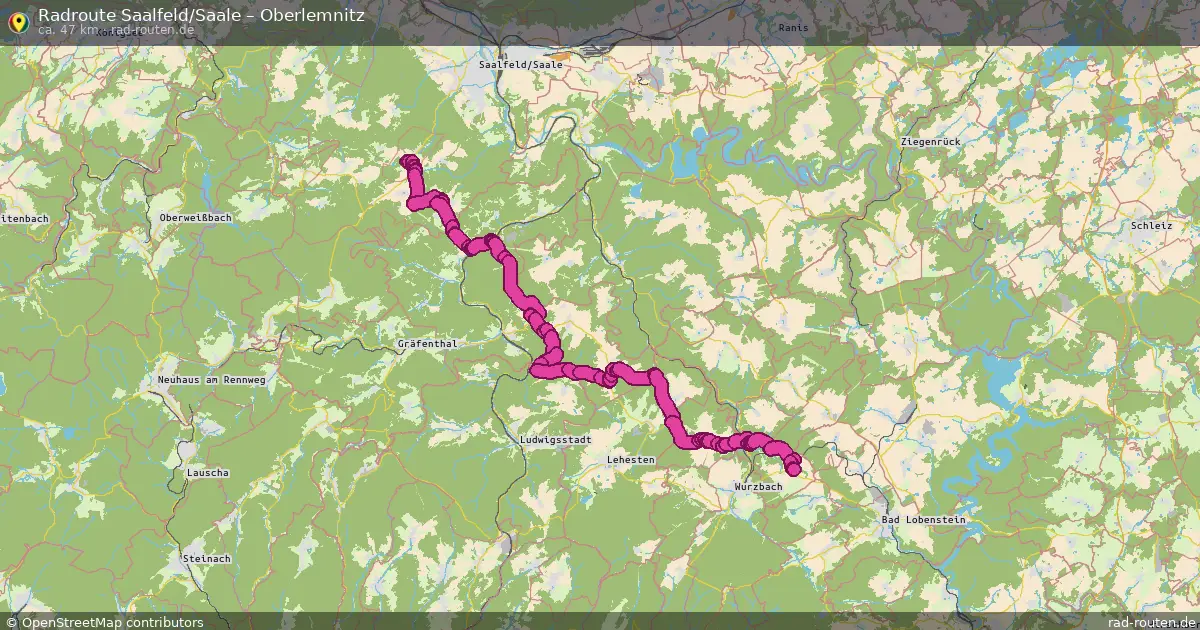 Radtour Saalfeld Saale – Oberlemnitz