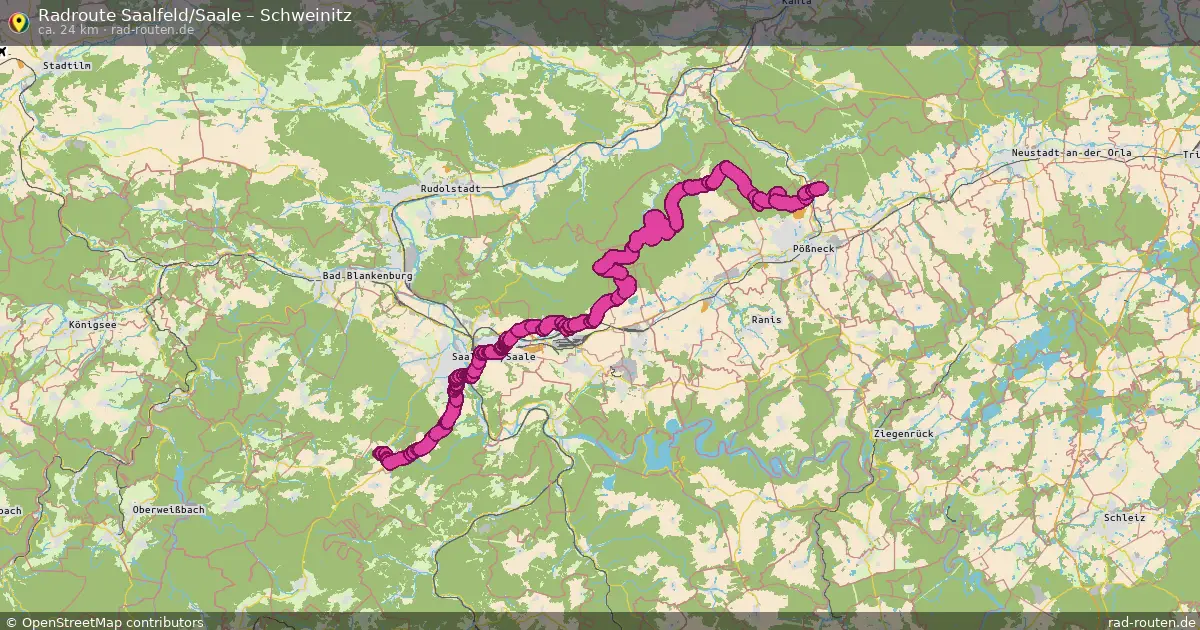 Radtour Saalfeld Saale – Schweinitz