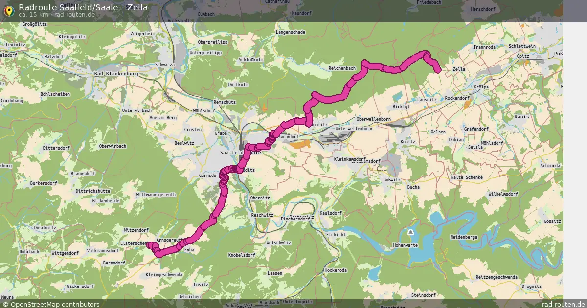 Radtour Saalfeld Saale – Zella