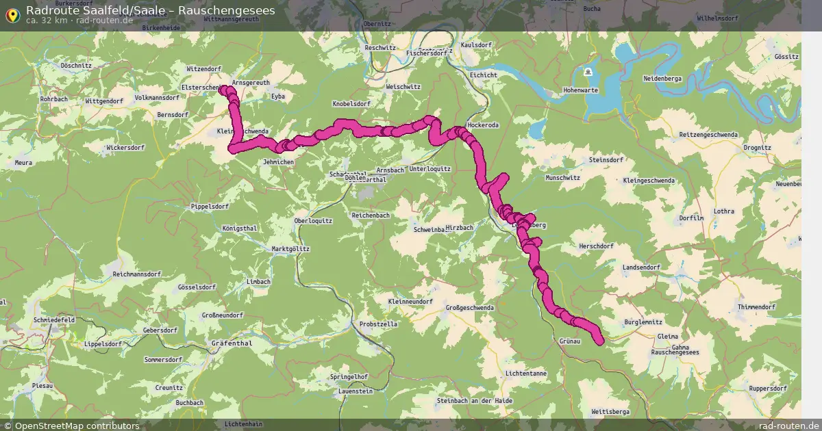 Radtour Saalfeld Saale – Rauschengesees