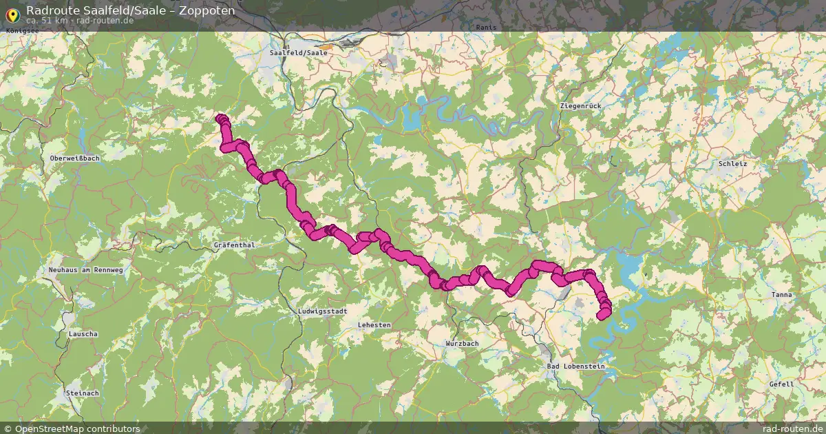 Radtour Saalfeld Saale – Zoppoten