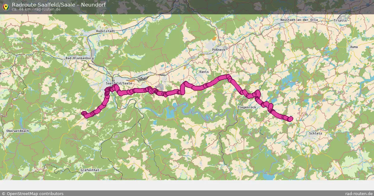 Radtour Saalfeld Saale – Neundorf