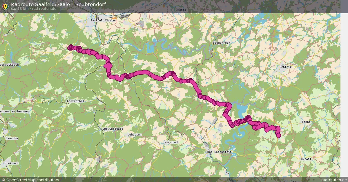 Radtour Saalfeld Saale – Seubtendorf