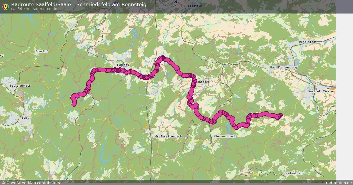 Radtour Saalfeld Saale – Schmiedefeld Am Rennsteig