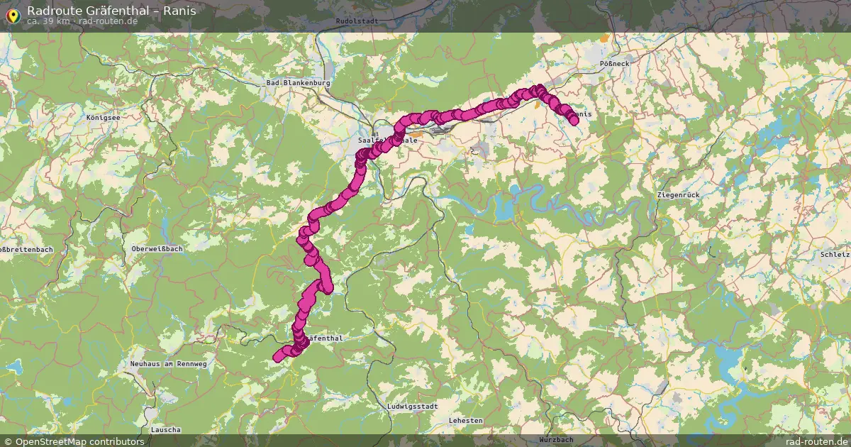 Fahrradroute Gräfenthal – Ranis