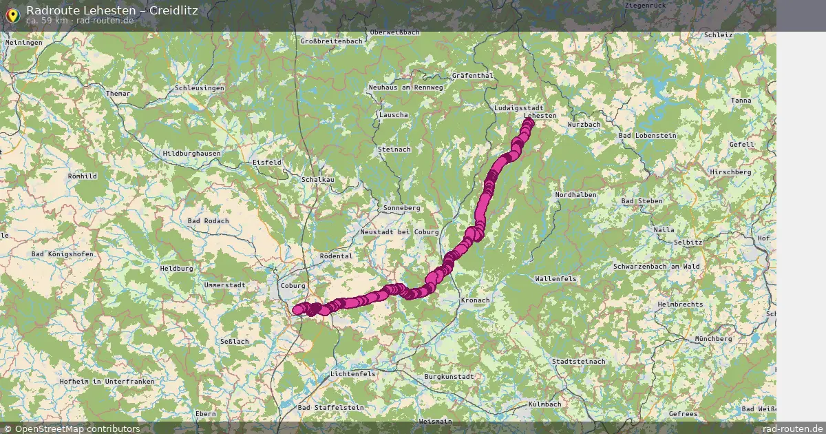 Radtour Lehesten – Creidlitz