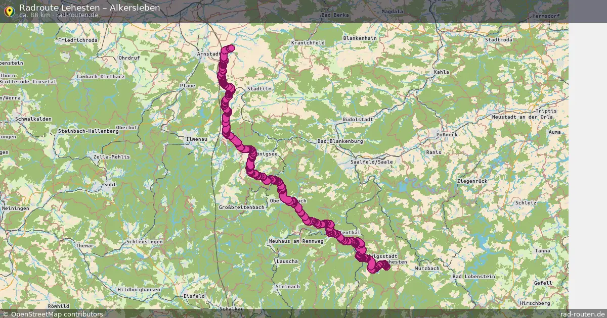 Radtour Lehesten – Alkersleben