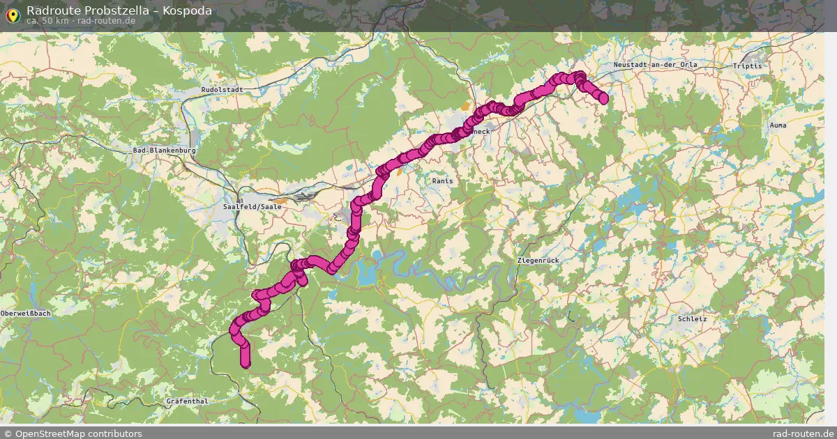 Fahrradroute Probstzella – Kospoda