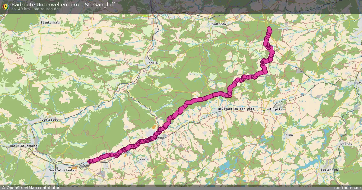 Radtour Unterwellenborn – St. Gangloff