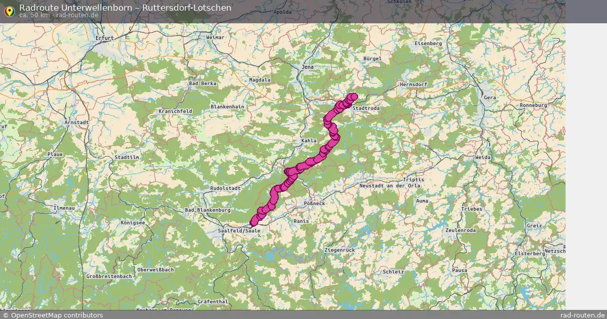 Radtour Unterwellenborn – Ruttersdorf-Lotschen