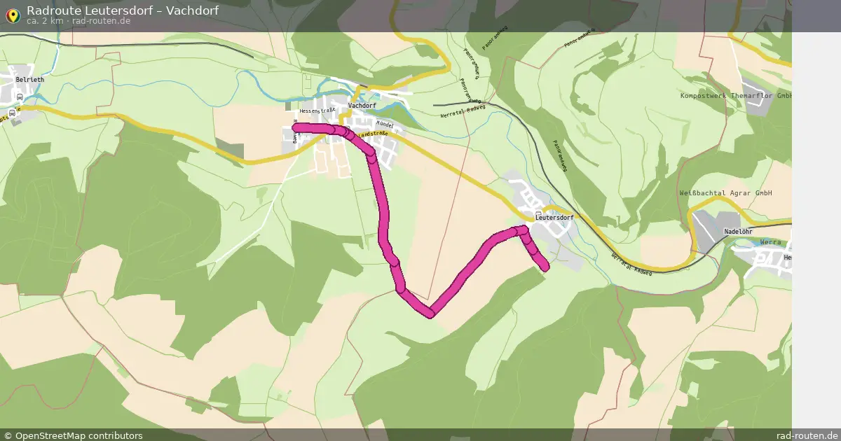 Fahrradroute Leutersdorf – Vachdorf