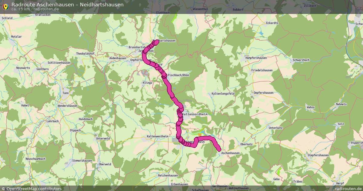 Fahrradroute Aschenhausen – Neidhartshausen