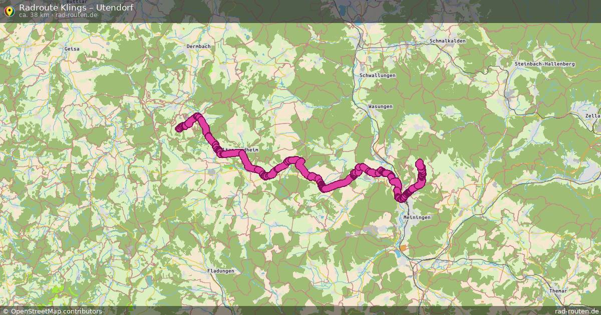Fahrradroute Klings – Utendorf