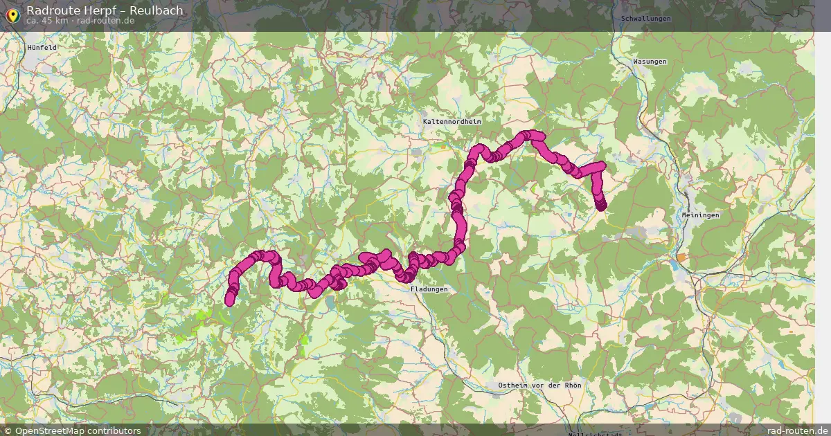 Fahrradroute Herpf – Reulbach
