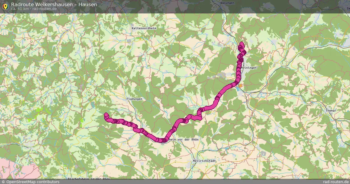 Fahrradroute Welkershausen – Hausen (41 km) – Rad-Routen.de