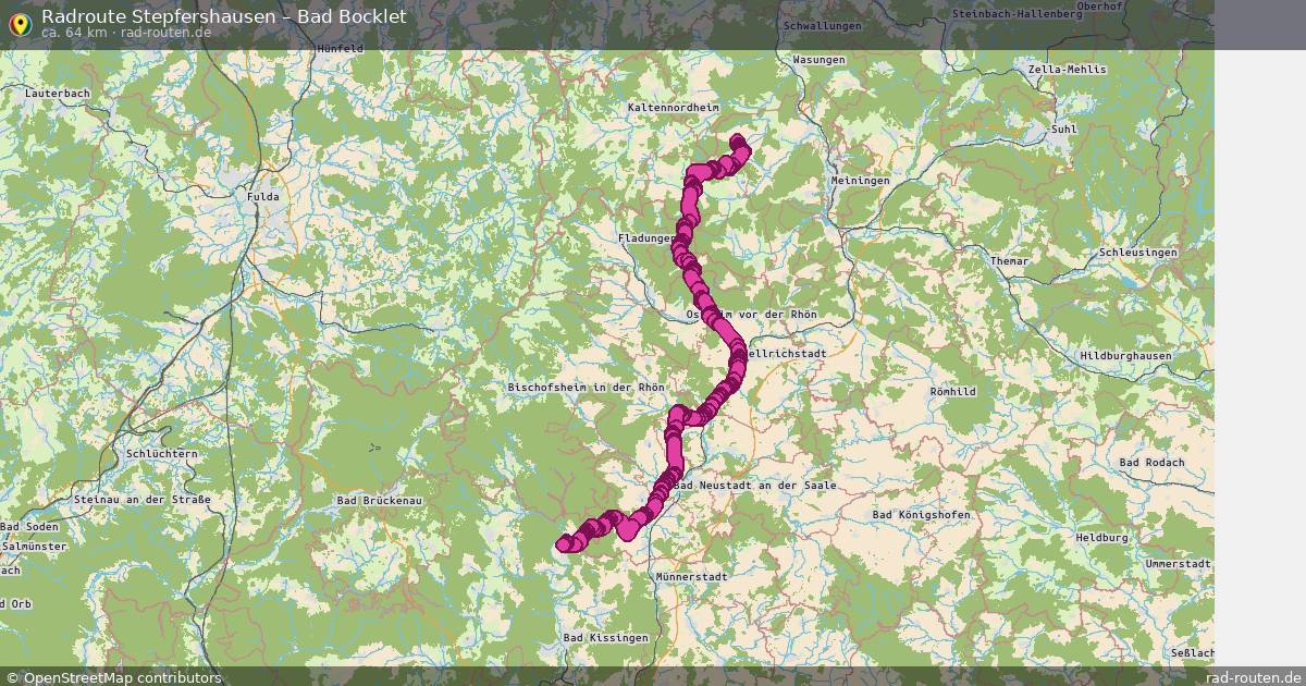 Fahrradroute Stepfershausen – Bad Bocklet