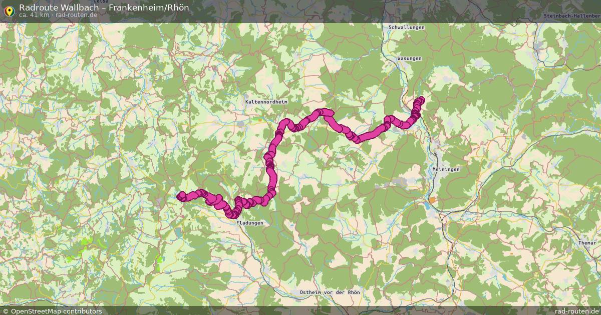 Fahrradroute Wallbach – Frankenheim Rhön
