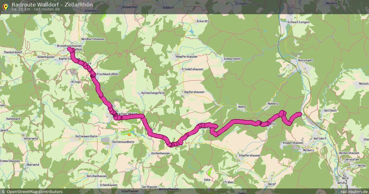Fahrradroute Walldorf – Zella Rhön
