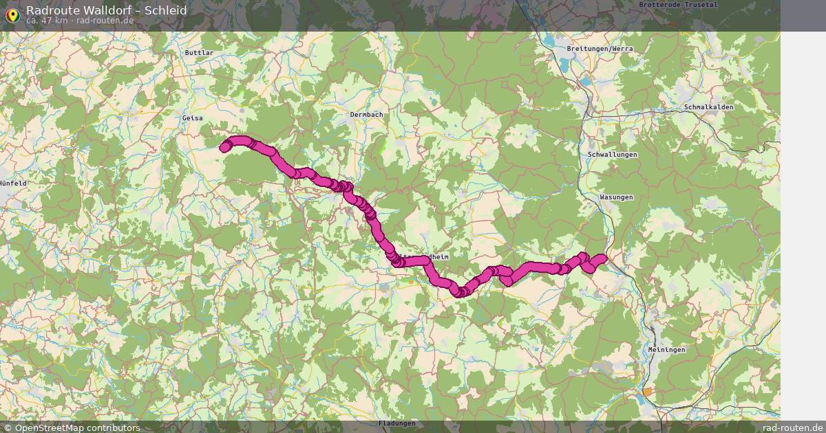 Fahrradroute Walldorf – Schleid