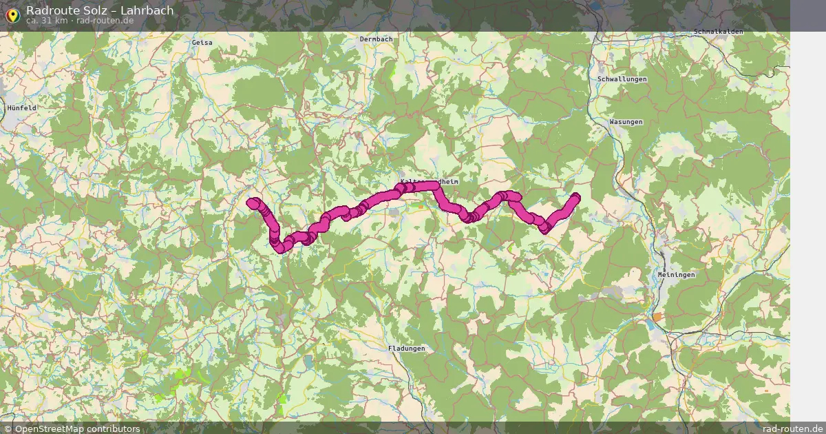 Fahrradroute Solz – Lahrbach