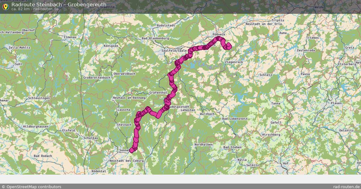 Fahrradroute Steinbach – Grobengereuth