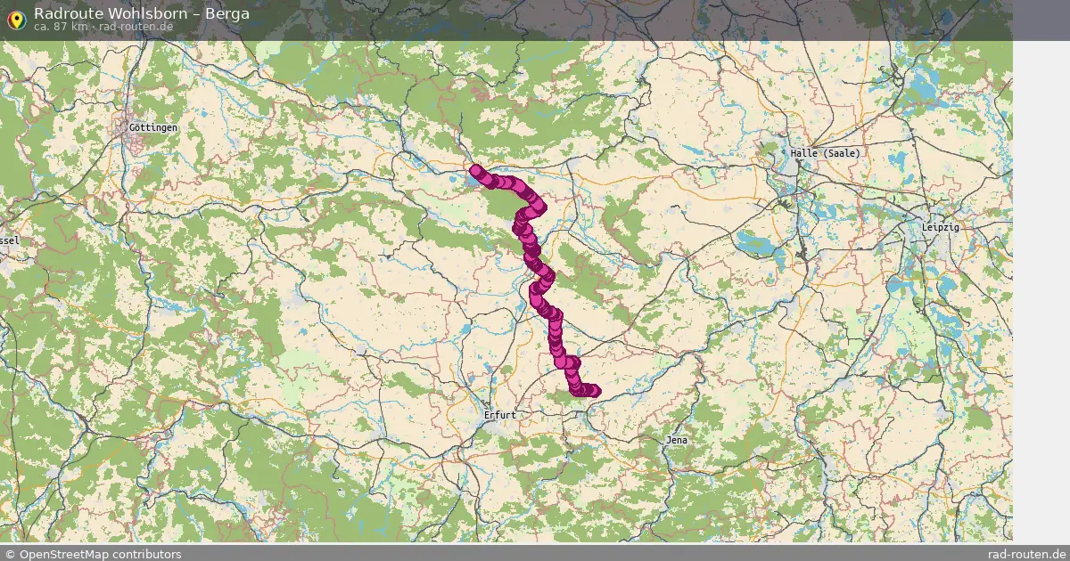 Fahrradroute Wohlsborn – Berga
