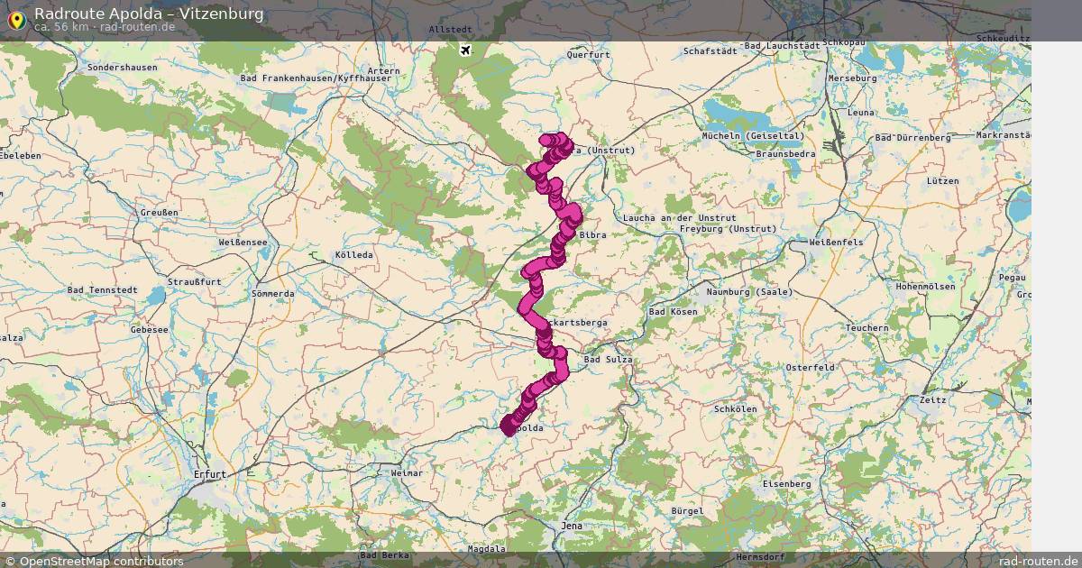 Fahrradroute Apolda – Vitzenburg