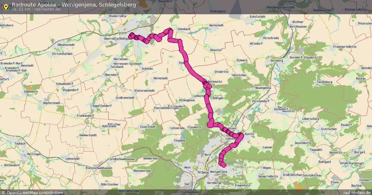 Radtour Apolda – Wenigenjena, Schlegelsberg