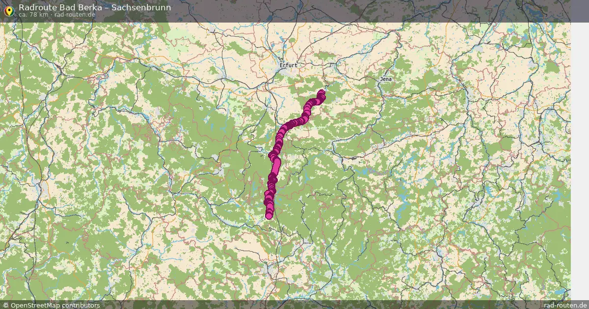 Fahrradroute Bad Berka – Sachsenbrunn (78 km) – Rad-Routen.de