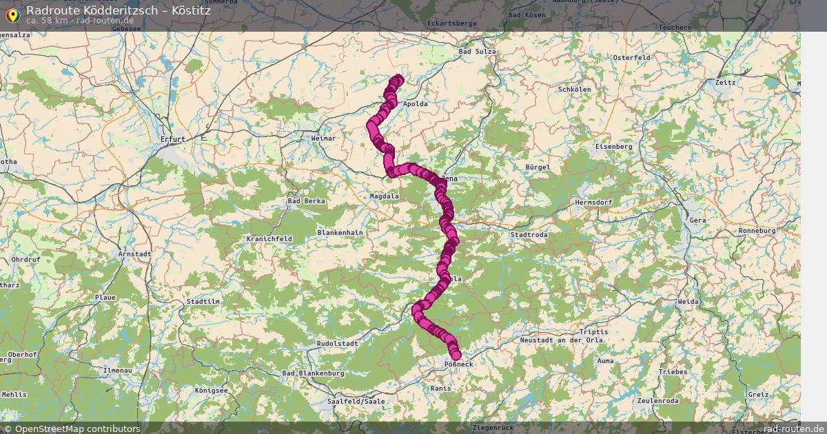Fahrradroute Ködderitzsch – Köstitz