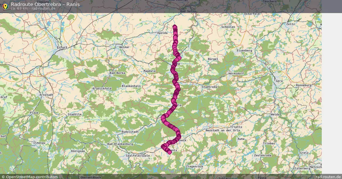 Radtour Obertrebra – Ranis