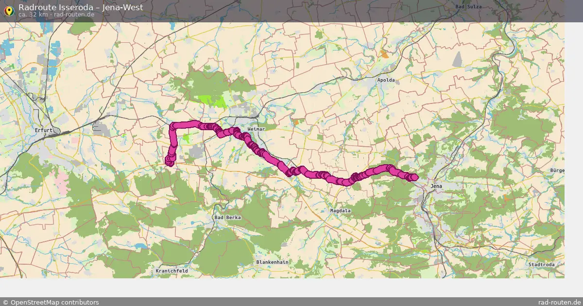 Radtour Isseroda – Jena-West