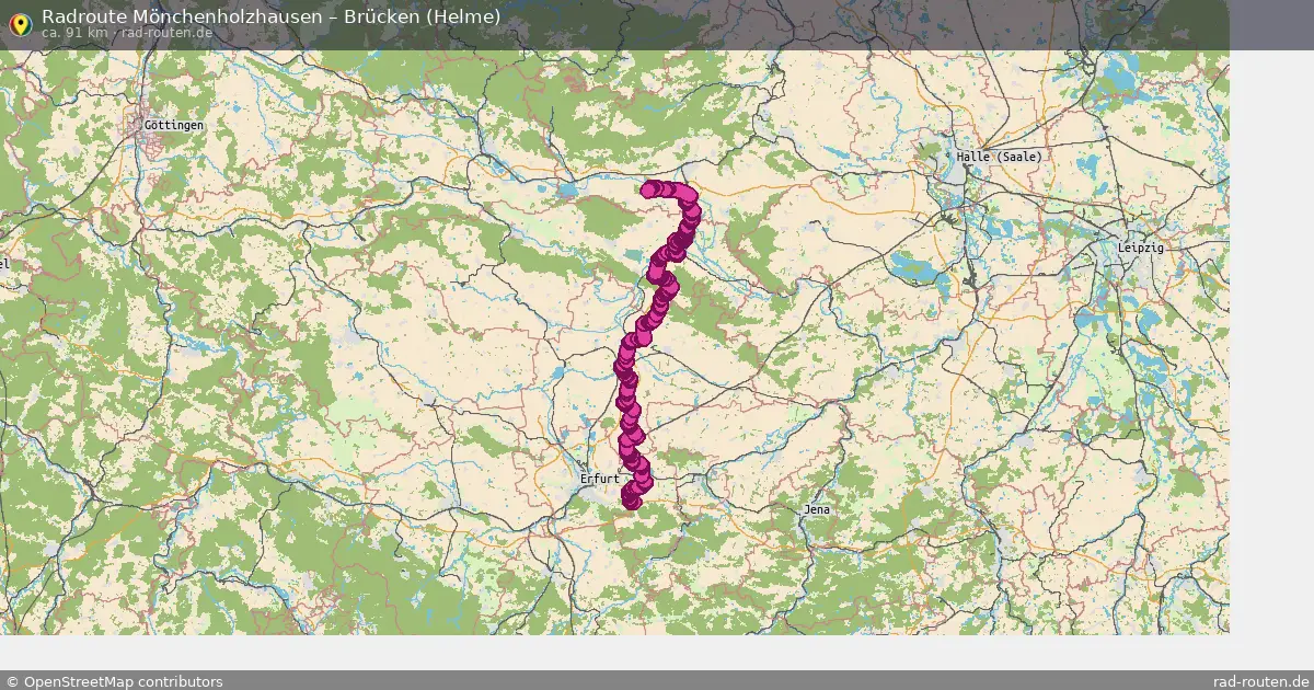 Radtour Mönchenholzhausen – Brücken (Helme)
