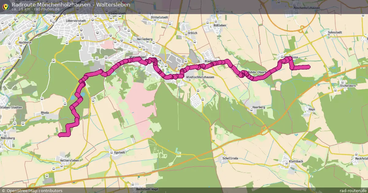 Radtour Mönchenholzhausen – Waltersleben