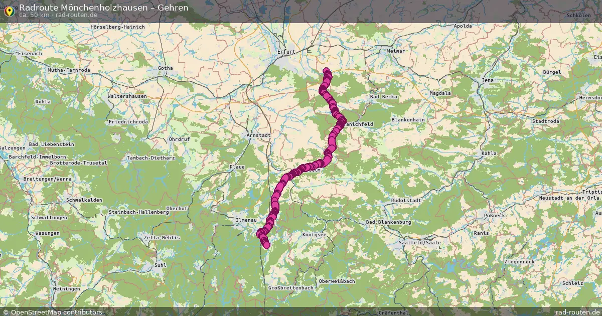 Radtour Mönchenholzhausen – Gehren