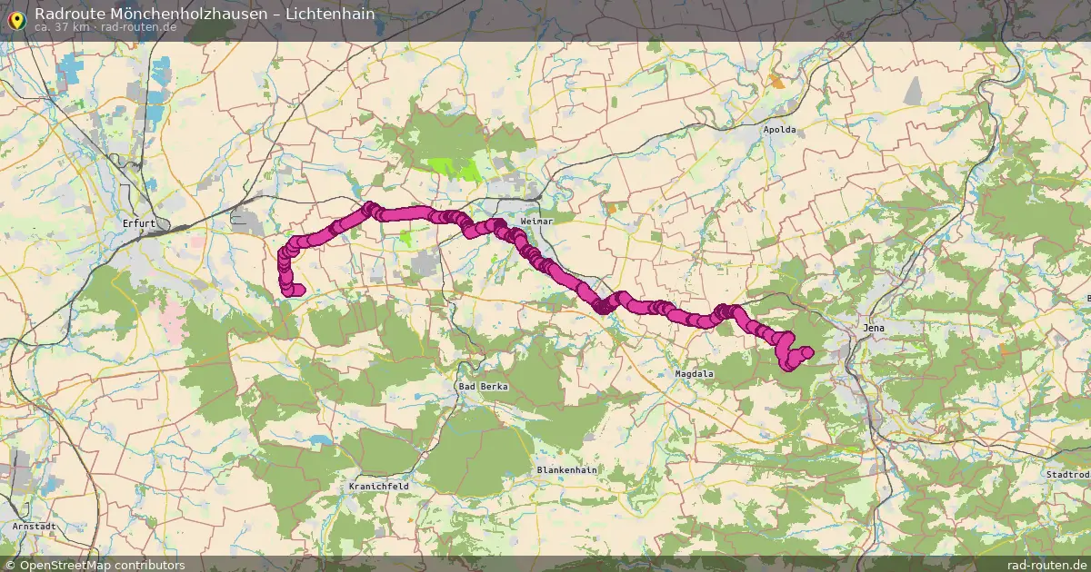 Radtour Mönchenholzhausen – Lichtenhain