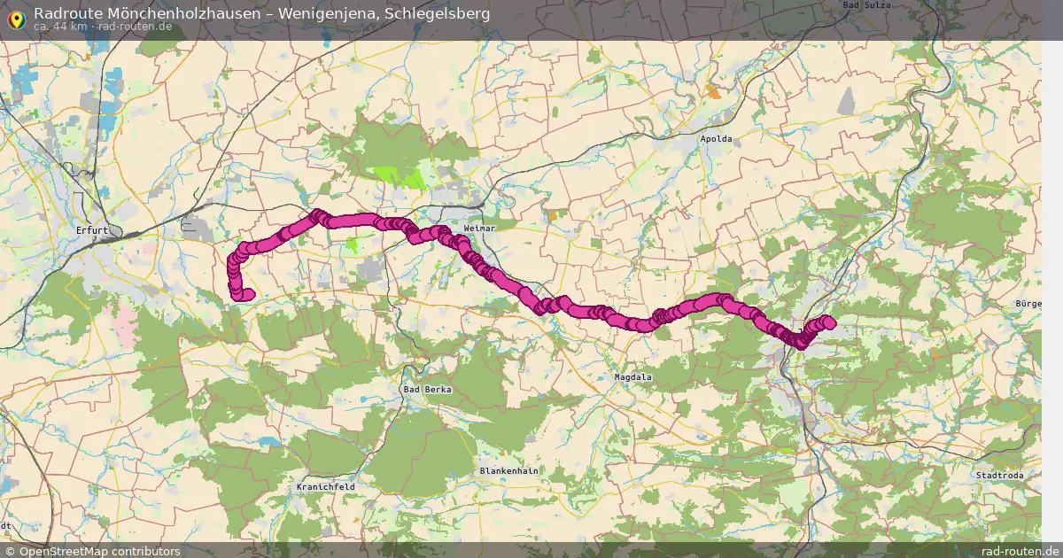 Radtour Mönchenholzhausen – Wenigenjena, Schlegelsberg