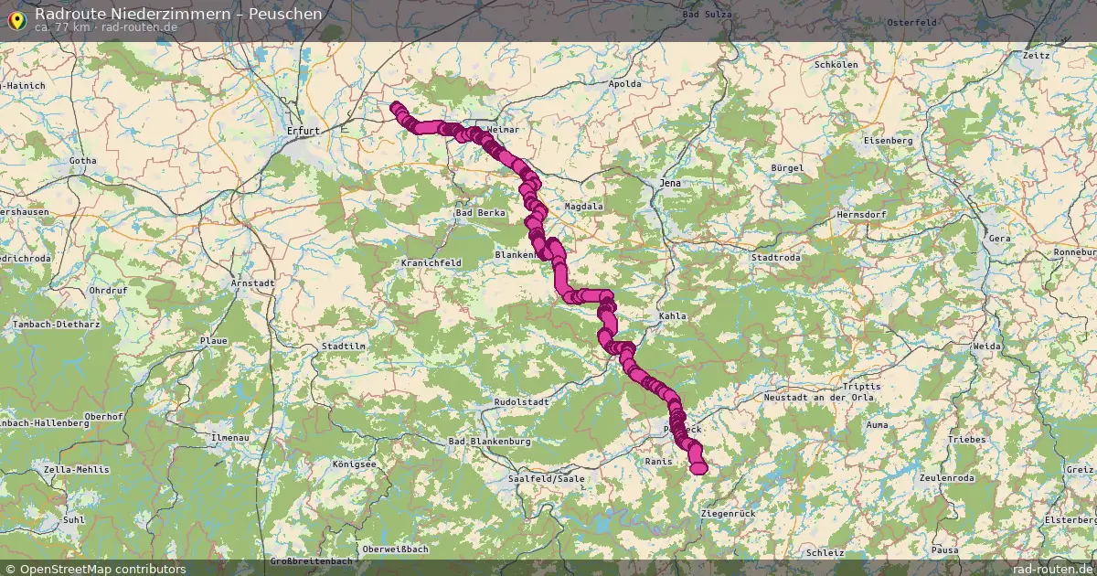 Radtour Niederzimmern – Peuschen