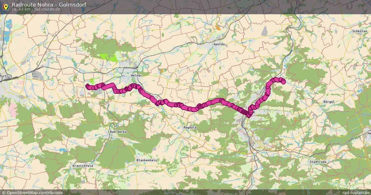 Radtour Nohra – Golmsdorf