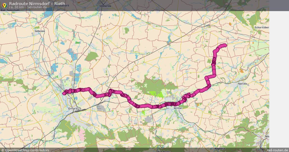 Fahrradroute Nirmsdorf – Rieth